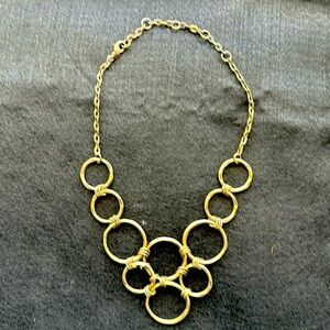 Bronze finish metal necklace.